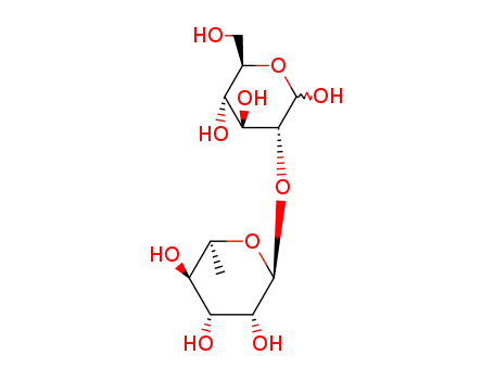 Molecular Structure of 2781-65-9 (2-O-α-L-rhamonopyranosyl-D-glucopyranose)