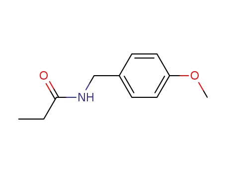 Molecular Structure of 91247-21-1 (Propanamide, N-[(4-methoxyphenyl)methyl]-)