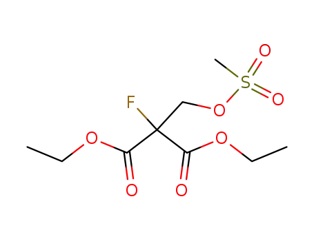 Molecular Structure of 2710-86-3 (2-FLUORO-2-METHANESULFONYLOXYMETHYL-MALONIC ACID DIETHYL ESTER)