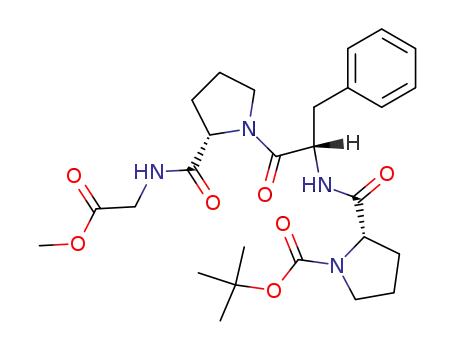 Molecular Structure of 100008-18-2 (N<sup>α</sup>-Boc-L-Prolyl-L-phenylalanyl-L-prolyl-glycine methyl ester)