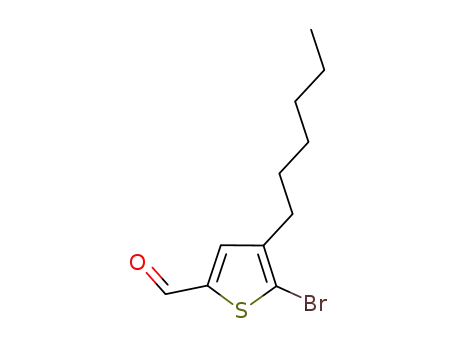 Molecular Structure of 291535-21-2 (2-Bromo-3-hexyl-5-formylthiophene)