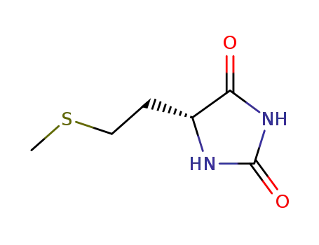 Molecular Structure of 77715-73-2 (2,4-Imidazolidinedione, 5-[2-(methylthio)ethyl]-, (5R)-)