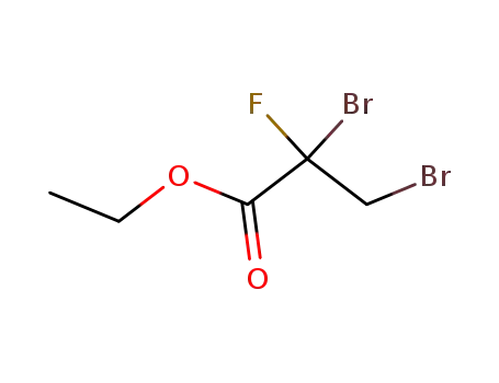 Molecular Structure of 2927-18-6 (Propanoic acid, 2,3-dibromo-2-fluoro-, ethyl ester)