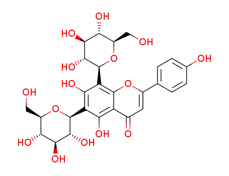 Molecular Structure of 82043-11-6 (apigenin 6,8-digalactoside)