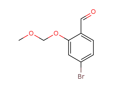 Molecular Structure of 194163-05-8 (Benzaldehyde, 4-bromo-2-(methoxymethoxy)-)