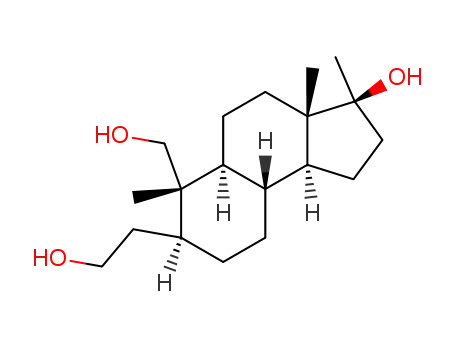 Molecular Structure of 7745-45-1 (17α-methyl-1,3-seco-2-nor-5α-androstane-1,3,17α-triol)
