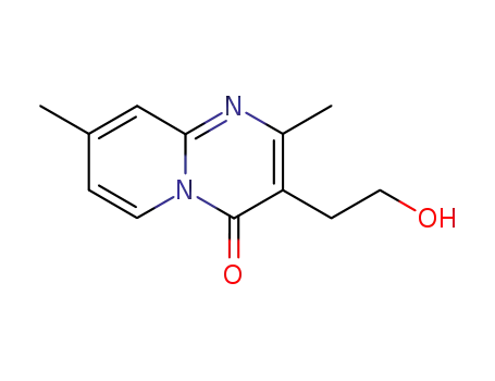 Molecular Structure of 41078-68-6 (3-(2-hydroxyethyl)-2,8-dimethyl-4H-pyrido[1,2-a]pyrimidin-4-one)