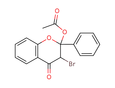 3-Bromo-4-oxo-2-phenyl-3,4-dihydro-2H-1-benzopyran-2-yl acetate