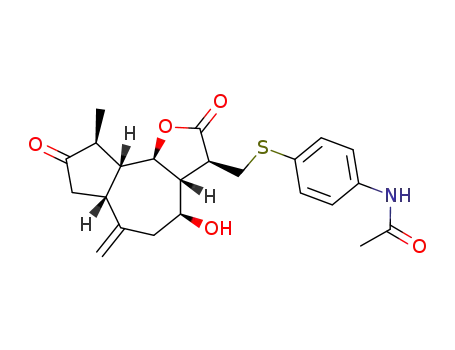 N-[4-((3S,3aR,4S,6aR,9S,9aR,9bR)-4-Hydroxy-9-methyl-6-methylene-2,8-dioxo-dodecahydro-azuleno[4,5-b]furan-3-ylmethylsulfanyl)-phenyl]-acetamide