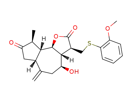 (3S,3aR,4S,6aR,9S,9aR,9bR)-4-Hydroxy-3-(2-methoxy-phenylsulfanylmethyl)-9-methyl-6-methylene-octahydro-azuleno[4,5-b]furan-2,8-dione