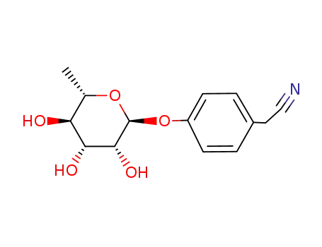Molecular Structure of 122001-32-5 (4-(rhamnosyloxy)phenylacetonitrile)
