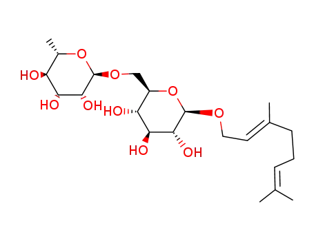 (2E)-3,7-Dimethyl-2,6-octadien-1-yl 6-O-(6-deoxy-alpha-L-mannopyranosyl)-beta-D-glucopyranoside