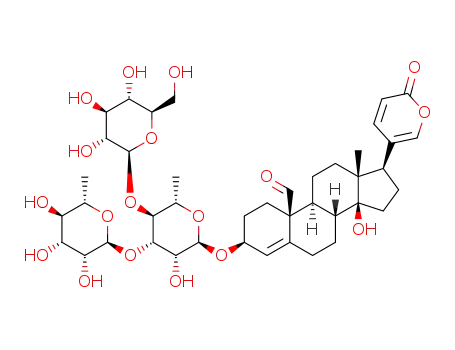 14β-hydroxy-19β-oxobufa-4,20,22-trienolide-3β-O-{α-L-rhamnopyranosyl-[(1→4)-β-D-glucopyranosyl]-(1→3)-α-L-rhamnopyranoside}
