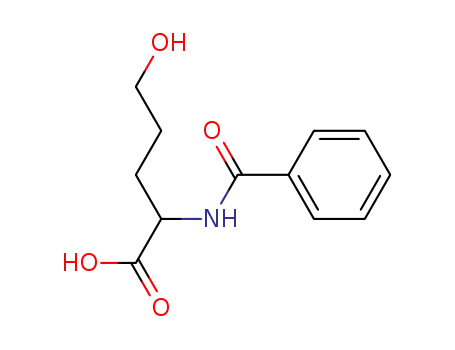 Molecular Structure of 115938-76-6 (2-benzoylamino-5-hydroxy-valeric acid)