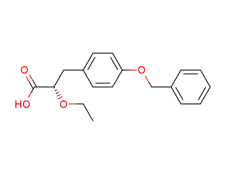 Molecular Structure of 251454-49-6 ((2S)-3-[4-(benzyloxy)phenyl]-2-ethoxypropanoic acid)