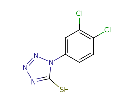 Molecular Structure of 63684-99-1 (1-(3,4-DICHLOROPHENYL)-5-MERCAPTO-1H-TETRAZOLE)