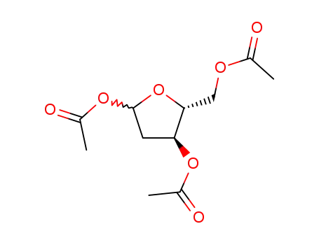 Molecular Structure of 4594-52-9 (1,3,5-Tri-O-acetyl-2-deoxy-D-erythro-pentofuranose)