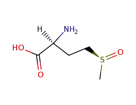 Molecular Structure of 23631-84-7 (Butanoic acid, 2-amino-4-[(S)-methylsulfinyl]-, (2S)-)