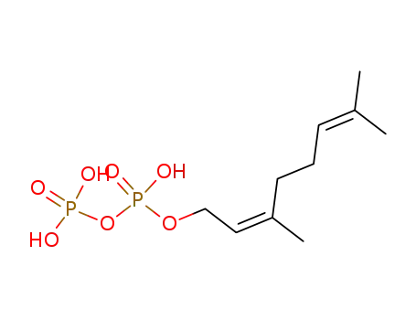Molecular Structure of 16751-02-3 ((2Z)-3,7-dimethylocta-2,6-dien-1-yl trihydrogen diphosphate)