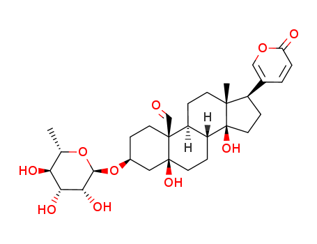 (3S,5S,10S,13R,14S,17R)-5,14-dihydroxy-13-methyl-17-(6-oxopyran-3-yl)-3-[(2S,5S)-3,4,5-trihydroxy-6-methyloxan-2-yl]oxy-2,3,4,6,7,8,9,11,12,15,16,17-dodecahydro-1H-cyclopenta[a]phenanthrene-10-carbald