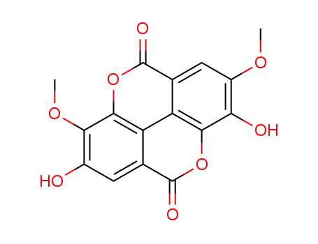 Molecular Structure of 57499-59-9 (3,4'-Di-O-methylellagic acid)