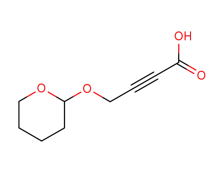Molecular Structure of 116053-25-9 (4-(Tetrahydro-pyran-2-yloxy)-but-2-ynoic acid)