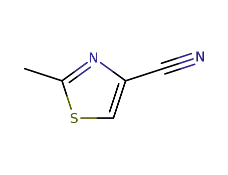 Molecular Structure of 21917-76-0 (2-METHYL-1,3-THIAZOLE-4-CARBONITRILE)