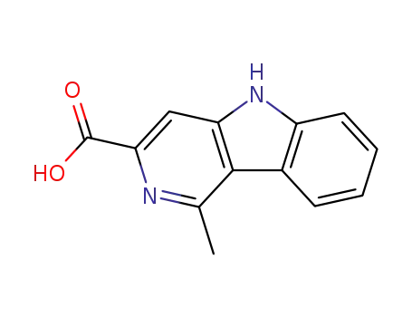 Molecular Structure of 65032-81-7 (5H-Pyrido(4,3-b)indole-3-carboxylic acid, 1-methyl-)