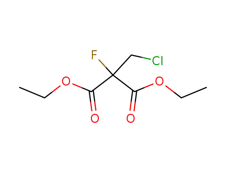 Molecular Structure of 1428-46-2 (diethyl 2-fluoro-2-chloromethylmalonate)