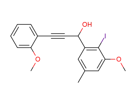 1-(2-iodo-3-methoxy-5-methylphenyl)-3-(2-methoxyphenyl)prop-2-yn-1-ol