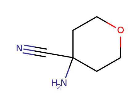 Molecular Structure of 50289-12-8 (4-AMINOTETRAHYDRO-2H-PYRAN-4-CARBONITRILE)