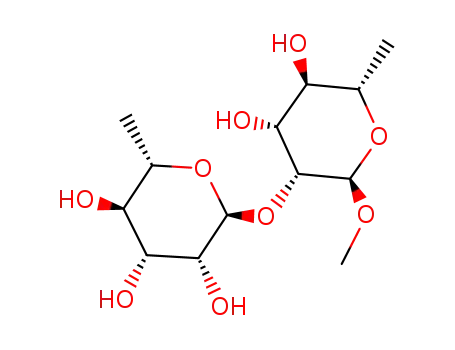 Molecular Structure of 71348-36-2 (rhamnopyranosyl-(1-2)-rhamnopyranoside-(1-methyl ether))