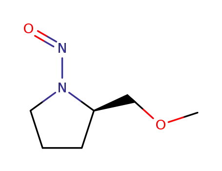 Molecular Structure of 72748-98-2 ((R)-2-Methoxymethyl-1-nitroso-pyrrolidine)