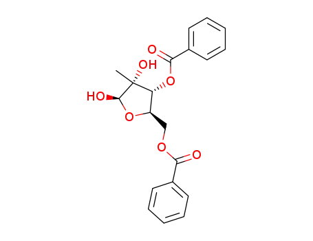 Molecular Structure of 30361-18-3 (3.5-Di-O-benzoyl-2-C-methyl-α-D-ribofuranose)