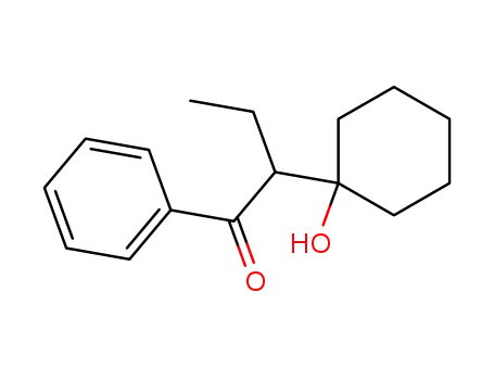 Molecular Structure of 84466-65-9 (1-Butanone, 2-(1-hydroxycyclohexyl)-1-phenyl-)