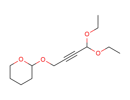 Molecular Structure of 99805-29-5 (2-[(4,4-Diethoxy-2-butyn-1-yl)oxy]tetrahydropyran)