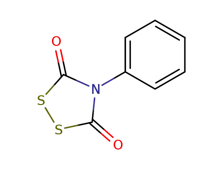 Molecular Structure of 21597-12-6 (1,2,4-Dithiazolidine-3,5-dione, 4-phenyl-)