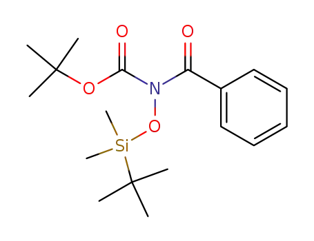 Molecular Structure of 144751-74-6 (tert-butyl benzoyl((tert-butyldimethylsilyl)oxy)carbamate)