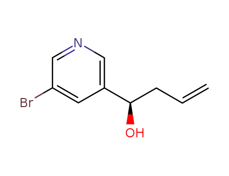 Molecular Structure of 360767-40-4 ((R)-1-(5-bromopyridin-3-yl)but-3-en-1-ol)