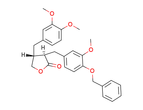 (3R,4R)-3-[(3-methoxy-4-benzyloxyphenyl)methyl]-4-[(3,4-dimethoxyphenyl)methyl] dihydro-2-(3H)-furanone