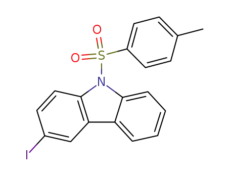 Molecular Structure of 861312-65-4 (3-iodo-9-(p-tolylsulfonyl)carbazole)