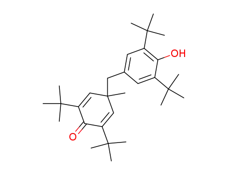 Molecular Structure of 13693-18-0 (2,6-di-tert-butyl-4-(3,5-di-tert-butyl-4-hydroxybenzyl)-4-methylcyclohexa-2,5-dienone)
