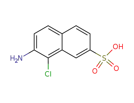 Molecular Structure of 859071-31-1 (7-amino-8-chloro-naphthalene-2-sulfonic acid)