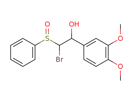 2-Benzenesulfinyl-2-bromo-1-(3,4-dimethoxy-phenyl)-ethanol