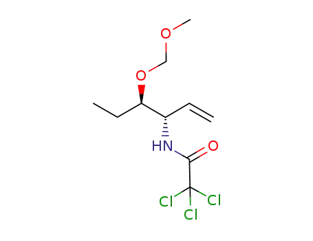 Molecular Structure of 936368-18-2 ((3S,4R)-3-(trichloromethylcarbonylamino)-4-(methoxymethoxy)hex-1-ene)
