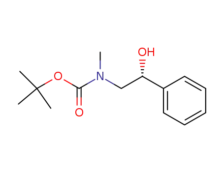 Molecular Structure of 291533-26-1 ((R)-2-[(tert-butoxycarbonyl)(methyl)amino]-1-phenylethanol)