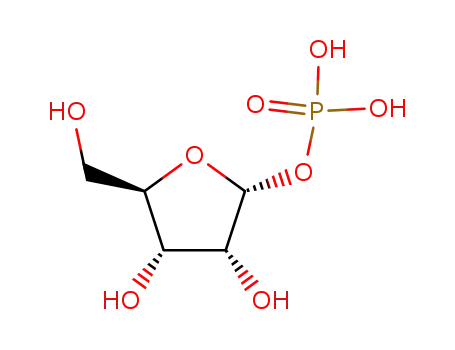 Molecular Structure of 18646-11-2 (α-D-ribofuranosyl-1-phosphate)