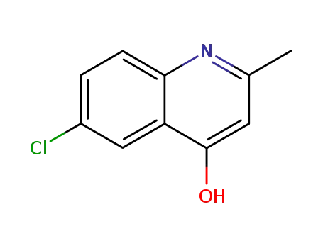 Molecular Structure of 15644-86-7 (6-CHLORO-4-HYDROXY-2-METHYLQUINOLINE)