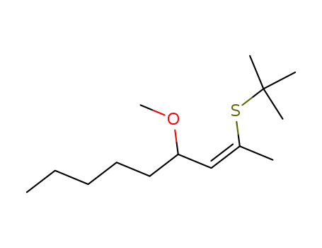 Molecular Structure of 88909-73-3 (2-Nonene, 2-[(1,1-dimethylethyl)thio]-4-methoxy-, (Z)-)
