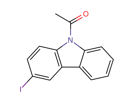 Molecular Structure of 861622-97-1 (9H-Carbazole, 9-acetyl-3-iodo-)